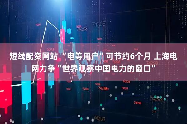 短线配资网站 “电等用户”可节约6个月 上海电网力争“世界观察中国电力的窗口”